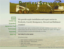 Tablet Screenshot of pickleservices.com